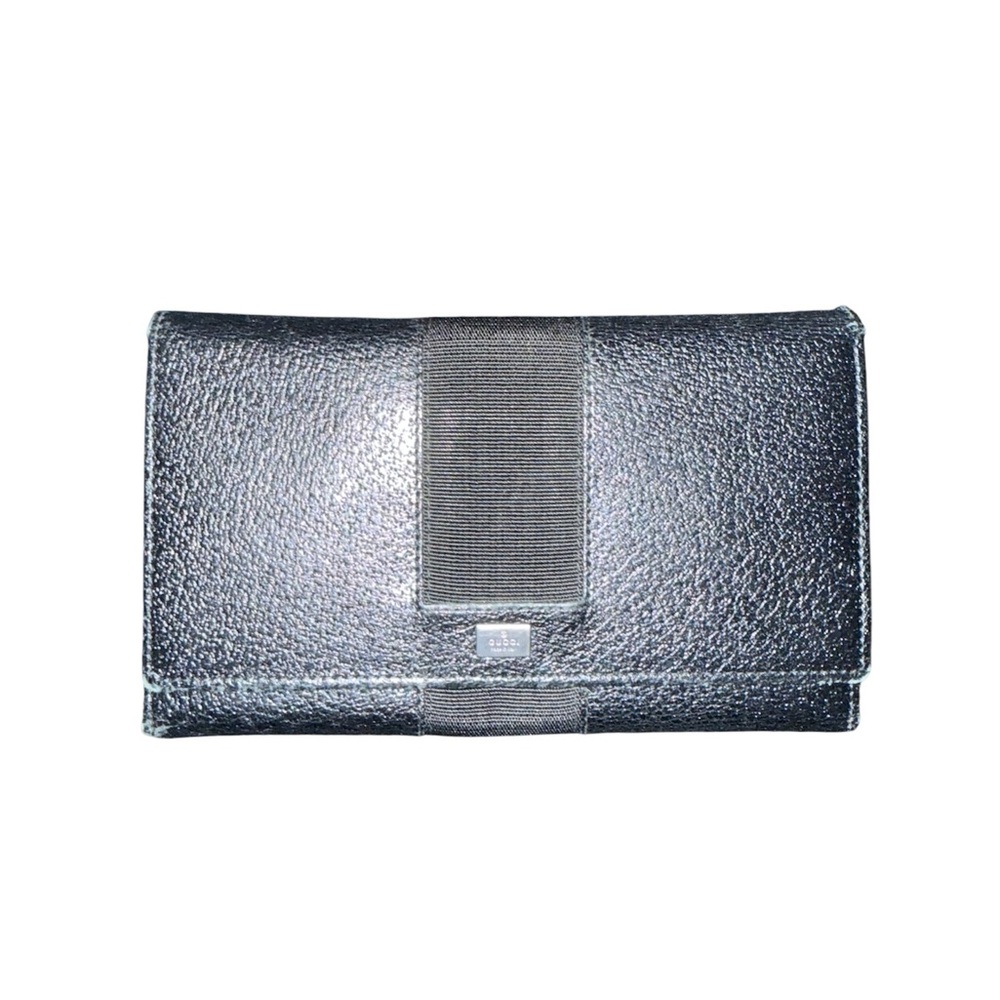 Gucci Black Textured Clutch
